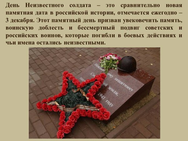 Пройди тест ко «Дню неизвестного солдата»