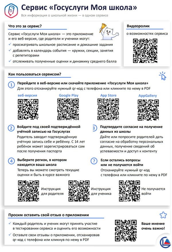 Сервис «Госуслуги Моя школа»