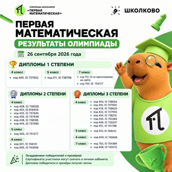 Первая математическая олимпиада